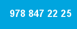 978 847 22 25 978 847 22 25